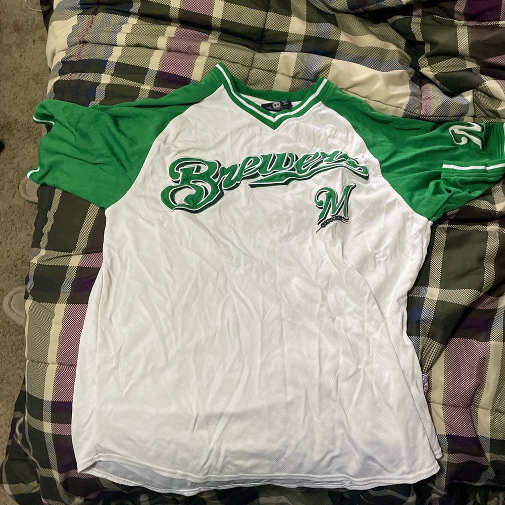Vintage green brewers tee shirt